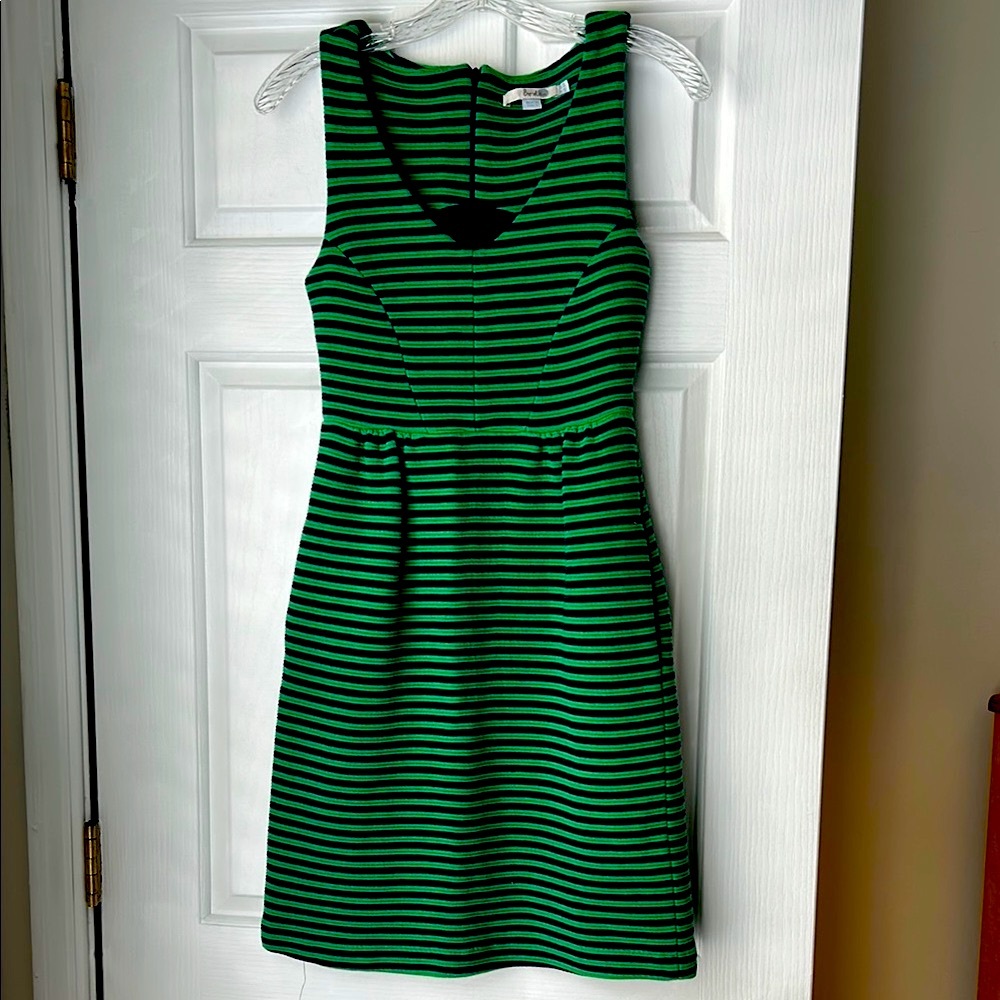 Boden Green Sheath Mini Dress Sleeveless Scoop Neck